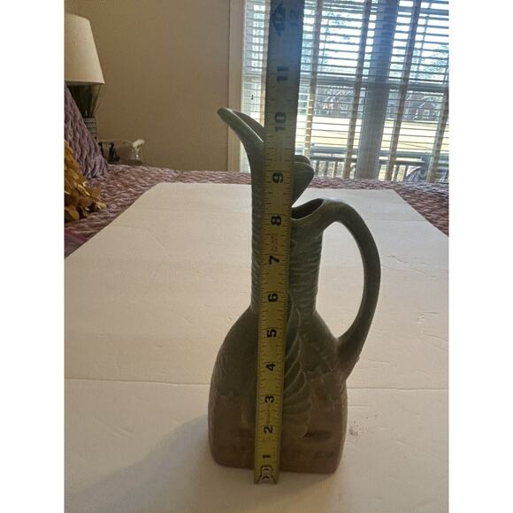 Niloak American Pottery Pitcher 1940s Eagle Stars Celadon Green Art Deco Vase - Picture 10 of 16